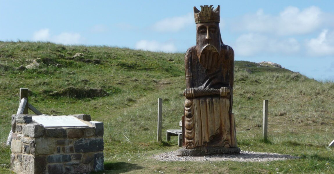 Insel Lewis - Bei Uig Sands - Ein übergroßer Uig-Chessman